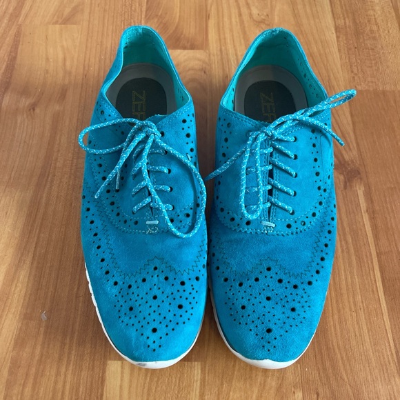 cole haan zerogrand blue oxford sneakers - Picture 2 of 3